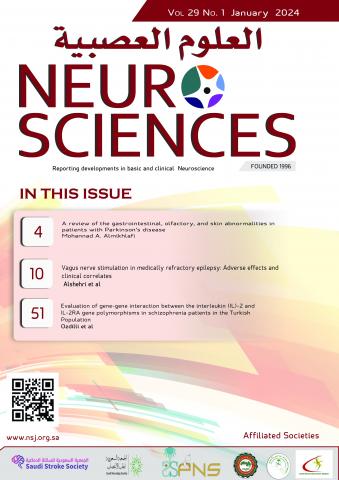 Neurosciences Journal: 29 (1)